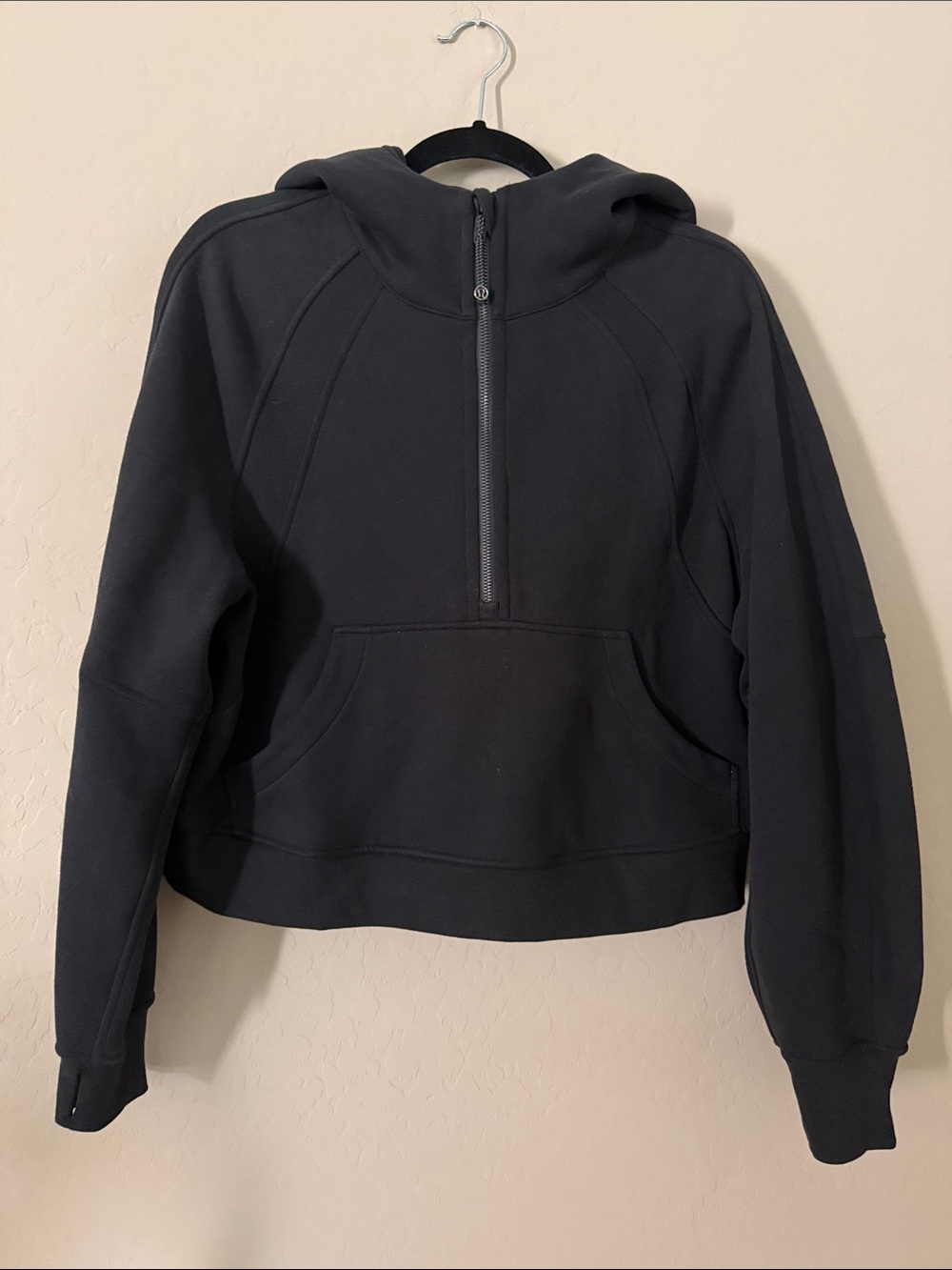lululemon athletica Scuba Hoodie Black Half-Zip Sz M/L